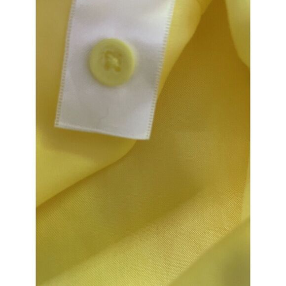 New COLDWATER CREEK 18W 1X Button Up No Iron  Blouse Wrinkle Free Yellow NWT - Picture 7 of 7